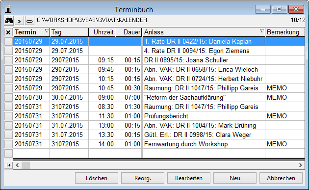 terminkalender terminbuch