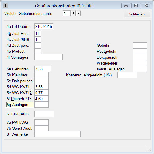 gebuehrenkonstanten dr 1 001